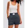 image:imageANRABESS Womens Soft Athletic Shorts Casual High Waist Summer Shorts AllDay Cozy for Gym Workout amp LoungeDusty Grey Blue