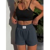 image:imageANRABESS Womens Soft Athletic Shorts Casual High Waist Summer Shorts AllDay Cozy for Gym Workout amp LoungeDusty Grey Blue
