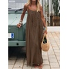 image:imageANRABESS Womens Spaghetti Strap Backless Cami Maxi Dresses  Loose Flowy Long SundressLightweight CozyLounge House Beach Vacation OutfitsCasualSummer Spring ClothesBrown