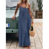 image:imageANRABESS Womens Spaghetti Strap Backless Cami Maxi Dresses  Loose Flowy Long SundressLightweight CozyLounge House Beach Vacation OutfitsCasualSummer Spring ClothesDeep Blue