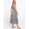 image:imageANRABESS Womens Summer Casual Maxi Dress Sleeveless Crewneck Smocked 2026 Flowy Plaid Tiered Boho A Line Beach Long SundressBlack Plaid