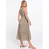 image:imageANRABESS Womens Summer Casual Maxi Dress Sleeveless Crewneck Smocked 2026 Flowy Plaid Tiered Boho A Line Beach Long SundressCoffee White Plaid