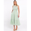 image:imageANRABESS Womens Summer Casual Maxi Dress Sleeveless Crewneck Smocked 2026 Flowy Plaid Tiered Boho A Line Beach Long SundressGreen Plaid