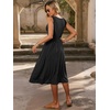 image:imageANRABESS Womens Summer Casual Midi Dresses Sleeveless Smocked Elastic Waist Flowy Sundress 2026 Spring Beach Vacation ClothesBlack
