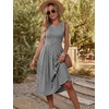 image:imageANRABESS Womens Summer Casual Midi Dresses Sleeveless Smocked Elastic Waist Flowy Sundress 2026 Spring Beach Vacation ClothesBlack White Striped