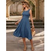 image:imageANRABESS Womens Summer Casual Midi Dresses Sleeveless Smocked Elastic Waist Flowy Sundress 2026 Spring Beach Vacation ClothesBlue
