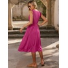 image:imageANRABESS Womens Summer Casual Midi Dresses Sleeveless Smocked Elastic Waist Flowy Sundress 2026 Spring Beach Vacation ClothesHot Pink
