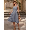 image:imageANRABESS Womens Summer Casual Midi Dresses Sleeveless Smocked Elastic Waist Flowy Sundress 2026 Spring Beach Vacation ClothesNavy Blue White Striped