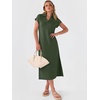 image:imageANRABESS Womens Summer Casual Polo V Neck DressesArmy Green