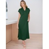 image:imageANRABESS Womens Summer Casual Polo V Neck DressesForest Green