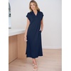 image:imageANRABESS Womens Summer Casual Polo V Neck DressesNavy Blue