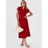 image:imageANRABESS Womens Summer Casual Polo V Neck DressesRed