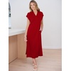 image:imageANRABESS Womens Summer Casual Polo V Neck DressesRed