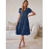 image:imageANRABESS Womens Summer Causal Dresses V Neck Short Sleeve Midi Dress 2026 Flowy Tiered Boho Beach Sundress Vacation OutfitsBlue
