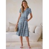 image:imageANRABESS Womens Summer Causal Dresses V Neck Short Sleeve Midi Dress 2026 Flowy Tiered Boho Beach Sundress Vacation OutfitsFloral Blue