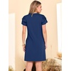 image:imageANRABESS Womens Summer Dress Casual Ruffle Short Sleeve V Neck Button Down Shift Mini Dresses 2026 Beach Vacation ClothesBlue
