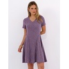 image:imageANRABESS Womens Summer Dresses Casual Short Sleeve Ribbed Knit V Neck Swing ALine 2026 Spring Vacation Tunics Short DressPurple