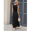 image:imageANRABESS Womens Summer Floral Maxi Dress A Line TulleElegant for Wedding Guest amp Beach VacationFlowy Casual Boho OutfitsBlack