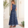 image:imageANRABESS Womens Summer Floral Maxi Dress A Line TulleElegant for Wedding Guest amp Beach VacationFlowy Casual Boho OutfitsDusty Blue