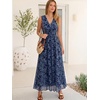 image:imageANRABESS Womens Summer Floral Maxi Dress A Line TulleElegant for Wedding Guest amp Beach VacationFlowy Casual Boho OutfitsDusty Blue