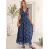 image:imageANRABESS Womens Summer Floral Maxi Dress A Line TulleElegant for Wedding Guest amp Beach VacationFlowy Casual Boho OutfitsDusty Blue