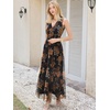 image:imageANRABESS Womens Summer Floral Maxi Dress A Line TulleElegant for Wedding Guest amp Beach VacationFlowy Casual Boho OutfitsFloral Black Yellow
