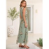 image:imageANRABESS Womens Summer Floral Maxi Dress A Line TulleElegant for Wedding Guest amp Beach VacationFlowy Casual Boho OutfitsFloral Green
