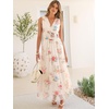 image:imageANRABESS Womens Summer Floral Maxi Dress A Line TulleElegant for Wedding Guest amp Beach VacationFlowy Casual Boho OutfitsMulticolored Rose Apricot