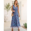 image:imageANRABESS Womens Summer Floral Maxi Dress A Line TulleElegant for Wedding Guest amp Beach VacationFlowy Casual Boho OutfitsMulticolored Rose Blue