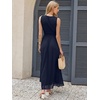 image:imageANRABESS Womens Summer Floral Maxi Dress A Line TulleElegant for Wedding Guest amp Beach VacationFlowy Casual Boho OutfitsNavy Blue