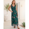 image:imageANRABESS Womens Summer Floral Maxi Dress A Line TulleElegant for Wedding Guest amp Beach VacationFlowy Casual Boho OutfitsOrange Floral Dark Green