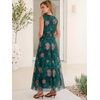 image:imageANRABESS Womens Summer Floral Maxi Dress A Line TulleElegant for Wedding Guest amp Beach VacationFlowy Casual Boho OutfitsOrange Floral Dark Green