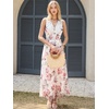 image:imageANRABESS Womens Summer Floral Maxi Dress A Line TulleElegant for Wedding Guest amp Beach VacationFlowy Casual Boho OutfitsPink Peony White
