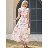 image:imageANRABESS Womens Summer Floral Maxi Dress A Line TulleElegant for Wedding Guest amp Beach VacationFlowy Casual Boho OutfitsPink Peony White