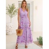 image:imageANRABESS Womens Summer Floral Maxi Dress A Line TulleElegant for Wedding Guest amp Beach VacationFlowy Casual Boho OutfitsPurple Rose Green