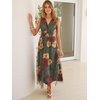 image:imageANRABESS Womens Summer Floral Maxi Dress A Line TulleElegant for Wedding Guest amp Beach VacationFlowy Casual Boho OutfitsRed Yellow Rose