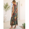 image:imageANRABESS Womens Summer Floral Maxi Dress A Line TulleElegant for Wedding Guest amp Beach VacationFlowy Casual Boho OutfitsRed Yellow Rose