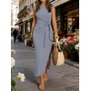 image:imageANRABESS Womens Summer Maxi Dress Casual Crew Neck Tie Waist Split WrinkleFree Fit Tank Long Vacation Dresses 2026 SpringNavy Blue White Striped