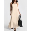 image:imageANRABESS Womens Summer Maxi Dress Casual Spaghetti Straps Sundress Flowy Long Dresses with Pocket 2026 Beach Vacation OutfitsBeige