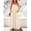 image:imageANRABESS Womens Summer Maxi Dress Casual Spaghetti Straps Sundress Flowy Long Dresses with Pocket 2026 Beach Vacation OutfitsBeige
