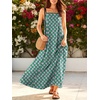 image:imageANRABESS Womens Summer Maxi Dress Casual Spaghetti Straps Sundress Flowy Long Dresses with Pocket 2026 Beach Vacation OutfitsFloral Green