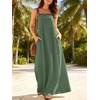 image:imageANRABESS Womens Summer Maxi Dress Casual Spaghetti Straps Sundress Flowy Long Dresses with Pocket 2026 Beach Vacation OutfitsOlive