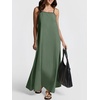 image:imageANRABESS Womens Summer Maxi Dress Casual Spaghetti Straps Sundress Flowy Long Dresses with Pocket 2026 Beach Vacation OutfitsOlive