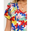image:imageANRABESS Womens Summer Maxi Dresses 2026 Casual Short Sleeve V Neck Loose Split Long Beach Sundress Travel Vacation ClothesMulticoloured Floral