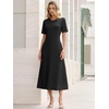 image:imageANRABESS Womens Summer Maxi Dresses Casual Short Sleeve Elegant Classy Vintage 2026 Spring Flowy Cocktail Dress 80s OutfitBlack
