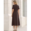 image:imageANRABESS Womens Summer Maxi Dresses Casual Short Sleeve Elegant Classy Vintage 2026 Spring Flowy Cocktail Dress 80s OutfitBrown