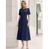 image:imageANRABESS Womens Summer Maxi Dresses Casual Short Sleeve Elegant Classy Vintage 2026 Spring Flowy Cocktail Dress 80s OutfitNavy Blue