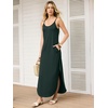 image:imageANRABESS Womens Summer Spaghetti Strap Maxi Dress Beach Cover Up Casual Sleeveless Sundress Vacation Cruise Hawaiian TravelDeep Green