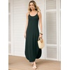 image:imageANRABESS Womens Summer Spaghetti Strap Maxi Dress Beach Cover Up Casual Sleeveless Sundress Vacation Cruise Hawaiian TravelDeep Green