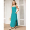 image:imageANRABESS Womens Summer Spaghetti Strap Maxi Dress Beach Cover Up Casual Sleeveless Sundress Vacation Cruise Hawaiian TravelLake Green